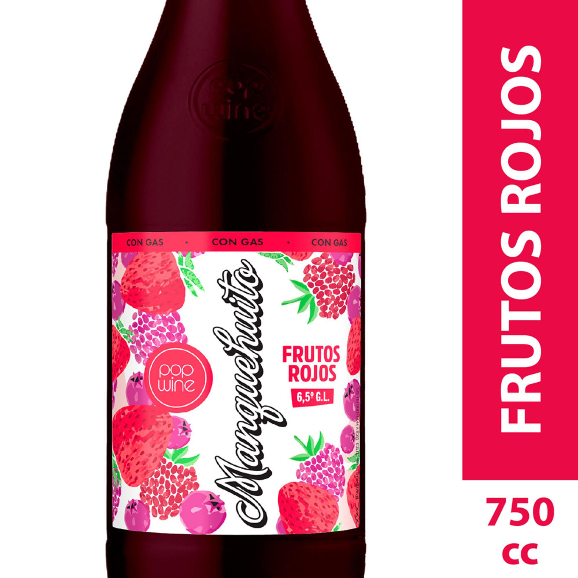 Cóctel De Vino Frutos Rojos 6.5° Botella 750 ml Manquehuito