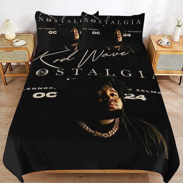 Rod Wave Bedding Set Duvet Cover Comfortable and Lightweight Cartoon Bedding 3 Piece Bed Set