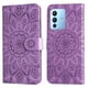 thumbnail image 2 of Funda tipo cartera FOXDOCK para Vivo V23 Pro , diseño girasol en relieve, cuero PU, cierre magnético, soporte y tarjetero, 2 of 5