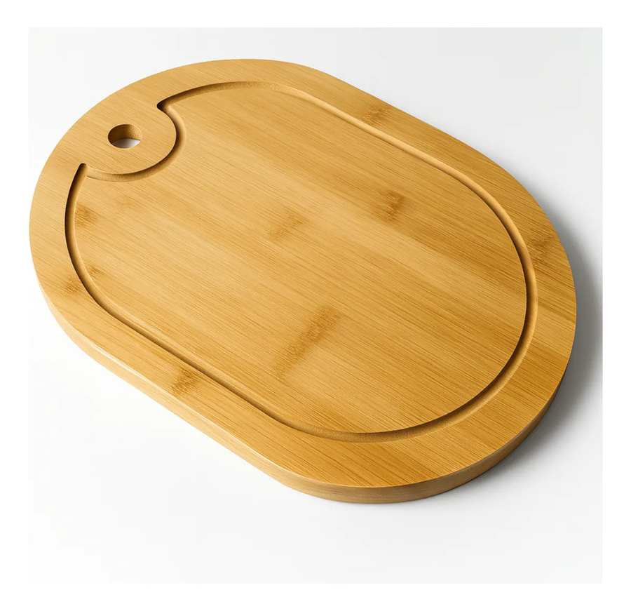 Genérico - Tabla Bandeja Para Picar Cortar Picoteo De Madera Ovalada