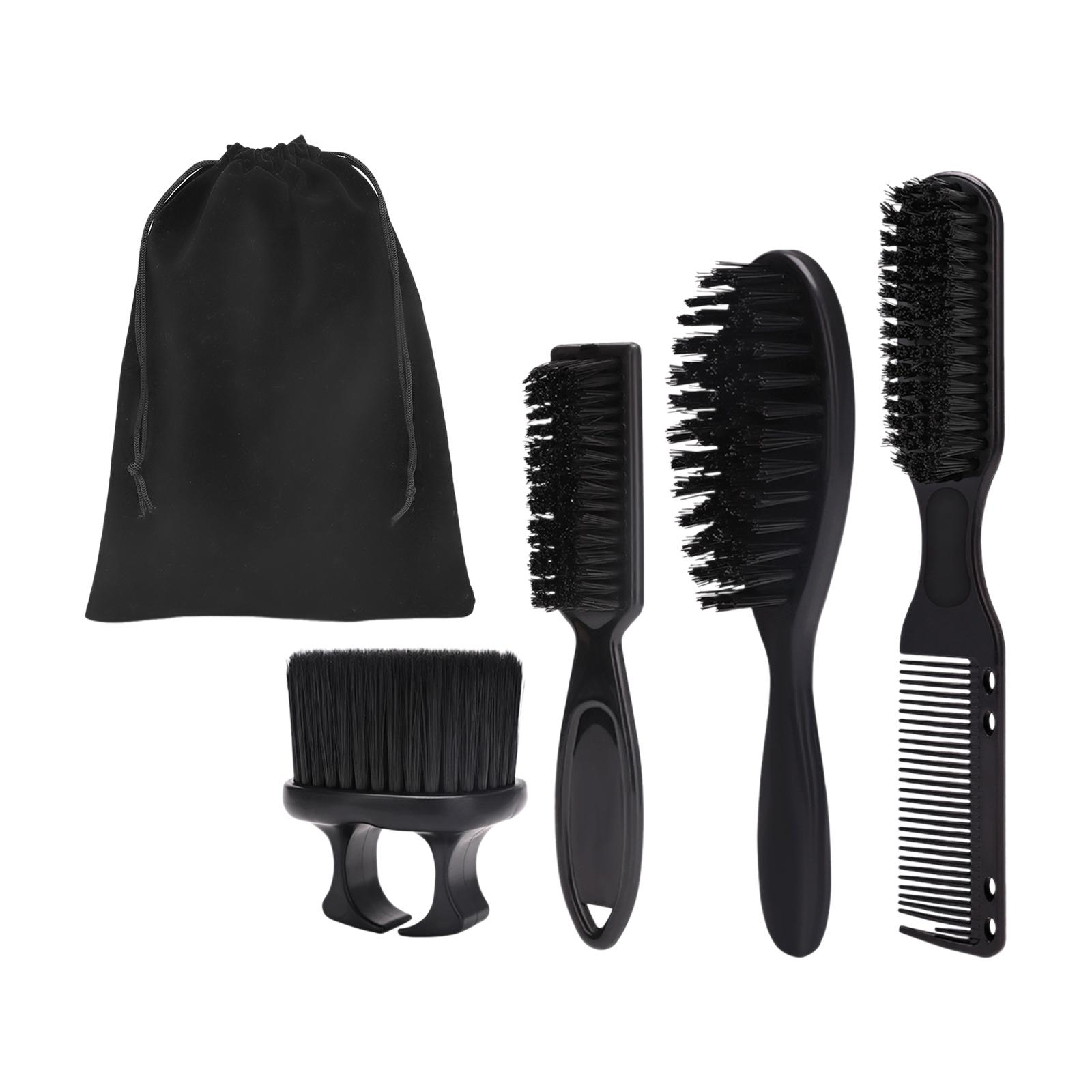 Ioensy - Juego De Cepillos Y Peines De Peluquero, Cepillo De Limpieza Para Peluquero Para Salón, Paquete De Bolsa Para Hombres Y Papá