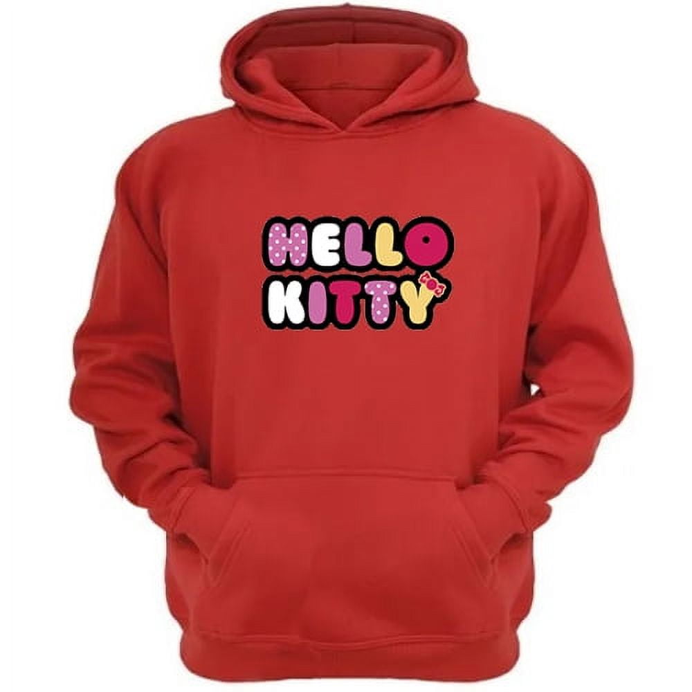 Genérico - Poleron Canguro Gatita Kitty Rojo Talla Xl Unisex