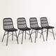 thumbnail image 1 of Pack de 4 Sillas de Comedor Terraza Rattan Grecia Color Negro, 1 of 7