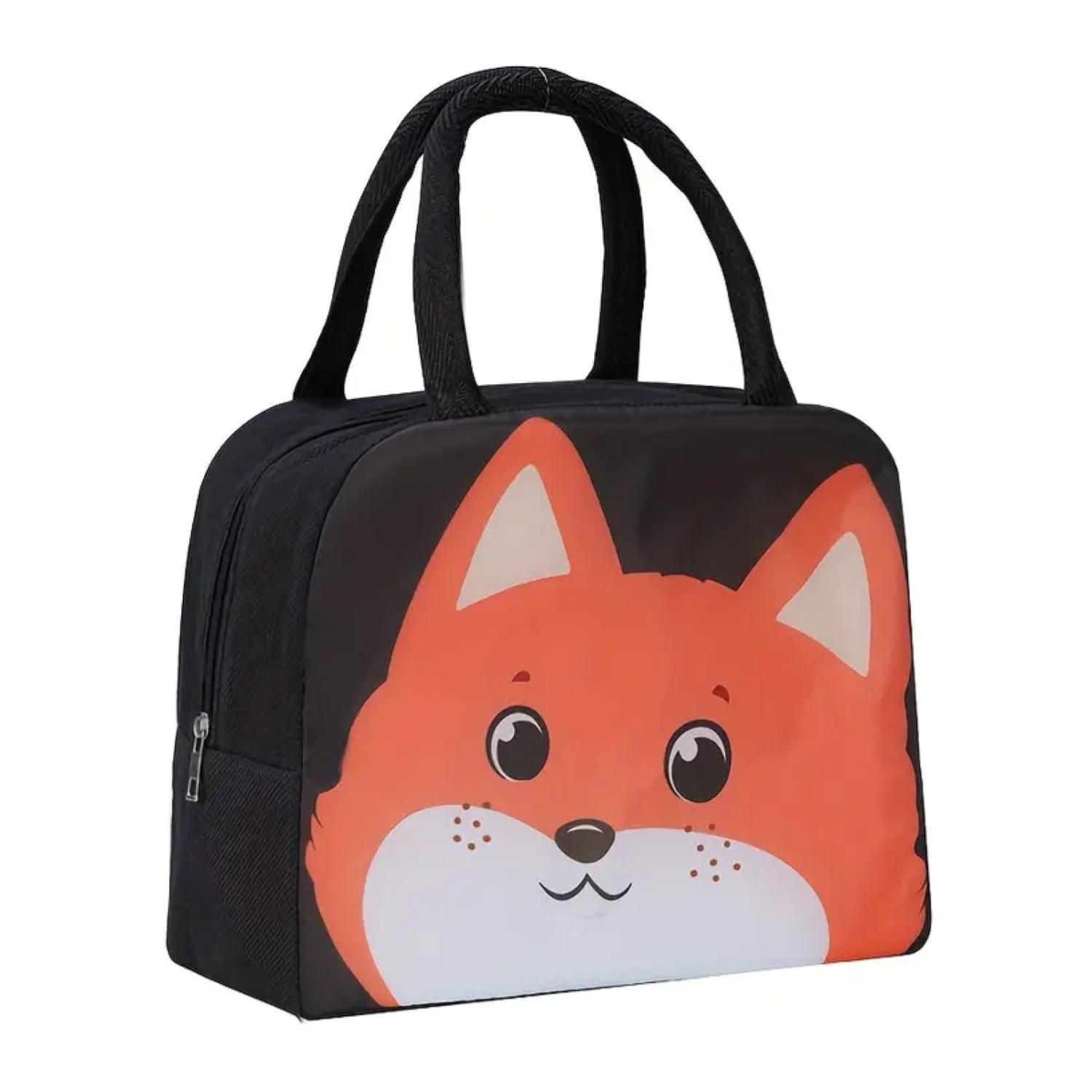 Genérico - Lonchera Bolsa Termica 23X10X29Cm Zorro Negro Kawaii