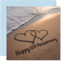 Tarjeta De Felicitación Stuff4 Para El 60 Aniversario De Love On The Ocean Shore