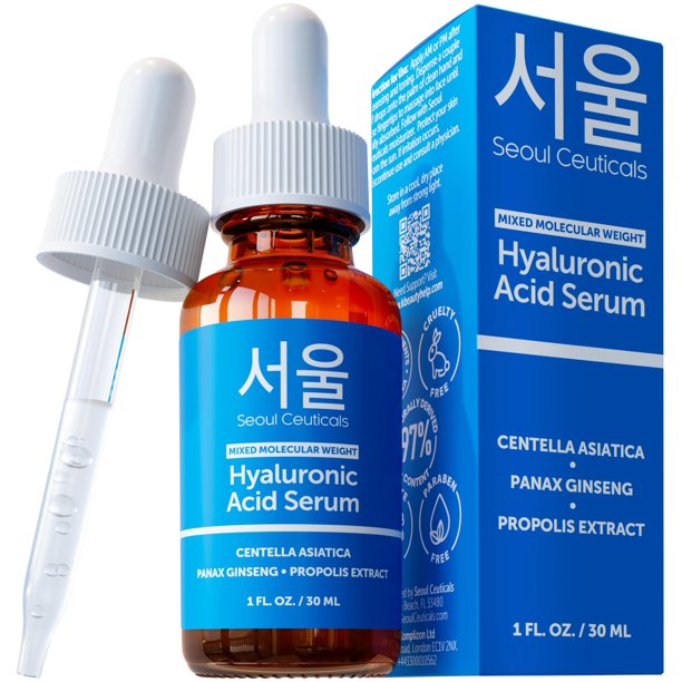 Sérum Coreano SeoulCeuticals con Ácido Hialurónico para Rostro 30 mL con Centella y Propóleo