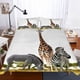 thumbnail image 1 of Giraffes Safari Animals Quilt Duvet Cover Set Bedding Bedspread 3-Piece Bedding Set, 1 of 5