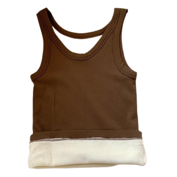 Ropa interior térmica para mujer, camiseta sin mangas, chaleco de capa base cálido