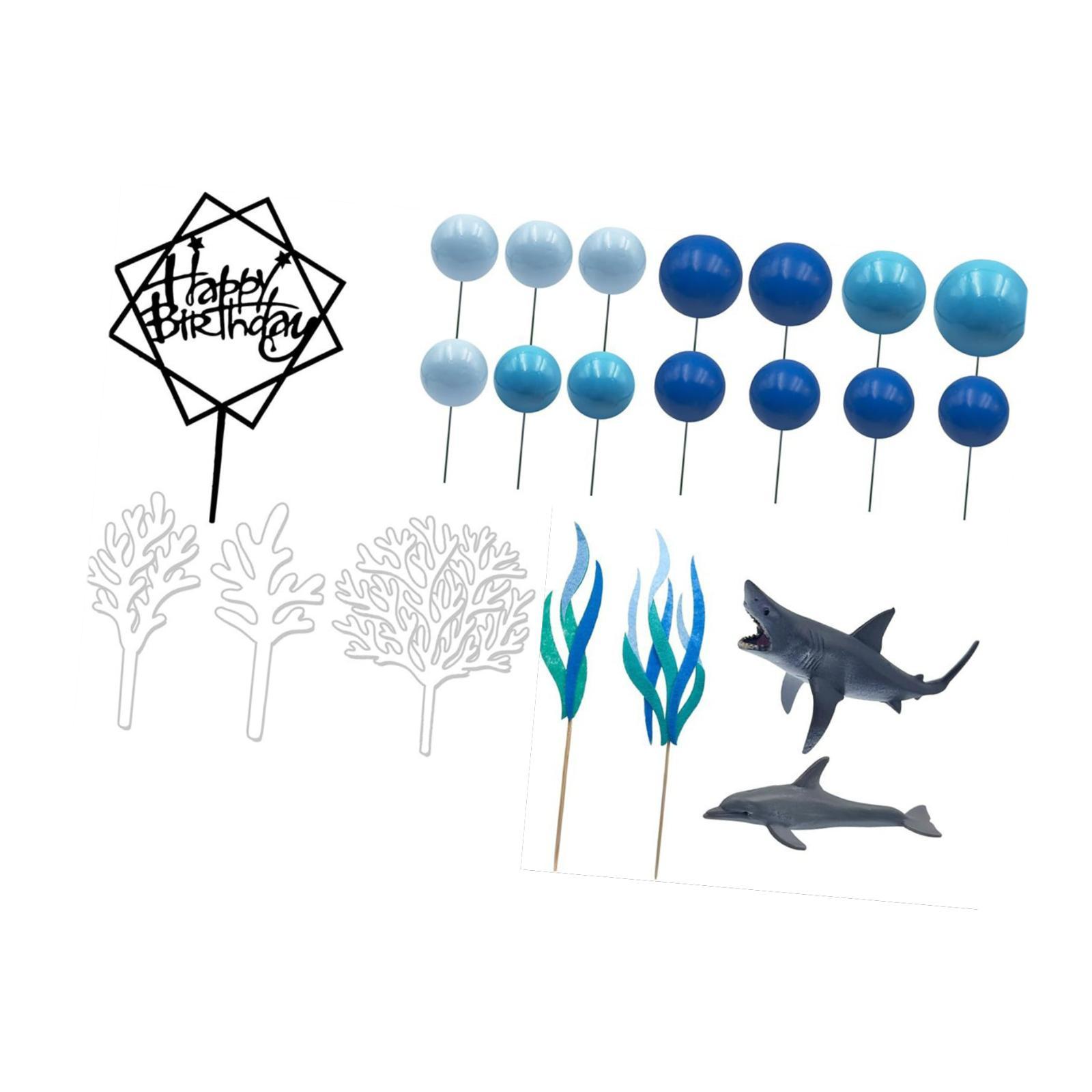 Bothyi - 22 Piezas De Adornos Para Tartas De Tiburón Para Baby Shower, Aniversario, Día De San Valentín