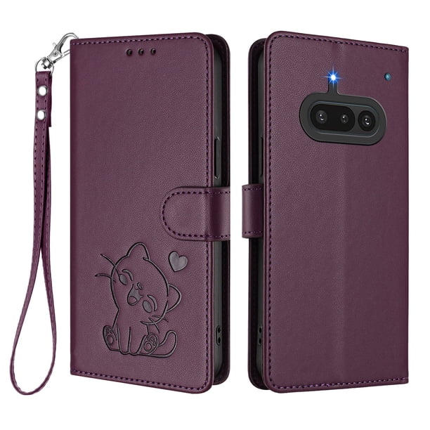 Funda Billetera Magnética para Nothing Phone 3A, Morado Oscuro