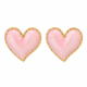 thumbnail image 2 of Aros Corazón Xl Borde Dorado Estilo Chunky rosa Talla Única, 2 of 3
