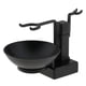 thumbnail image 2 of conjunto de soporte de cepillo de afeitar de aleación para hombre, taza de afeitado, portavasos, estante para tazas, negro, 2 of 5