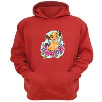 Genérico - Polerón Canguro El Rey De La Selva Rojo Talla Xs Unisex