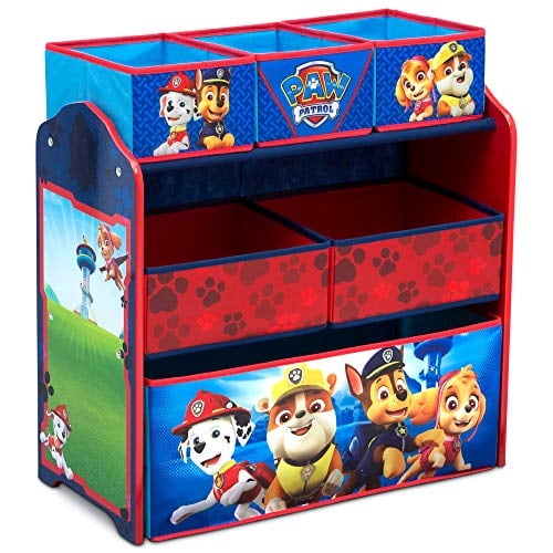 Organizador De Juguetes Delta Children Diseño 6 Bines Nick Jr. Paw Patrol Certificado Greenguard Gold
