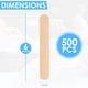 thumbnail image 3 of Bastones para manualidades Darice, 500 unidades, 6 pulgadas, color natural, madera, 3 of 5