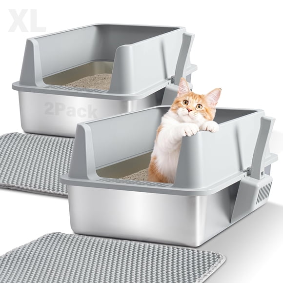 Caja de arena Exovyn XL de metal, paquete de 2 con tapa