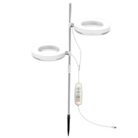 Ioensy - Plant Grow Light Auto On/Off Ip43 Luminoso En Forma De Halo Para Uso Doméstico De Mesa Luz Solar De 2 Cabezales