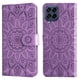 thumbnail image 2 of Funda tipo cartera FOXDOCK para Samsung Galaxy M53 5G , diseño girasol en relieve, cuero PU, cierre magnético, soporte y tarjetero, 2 of 5