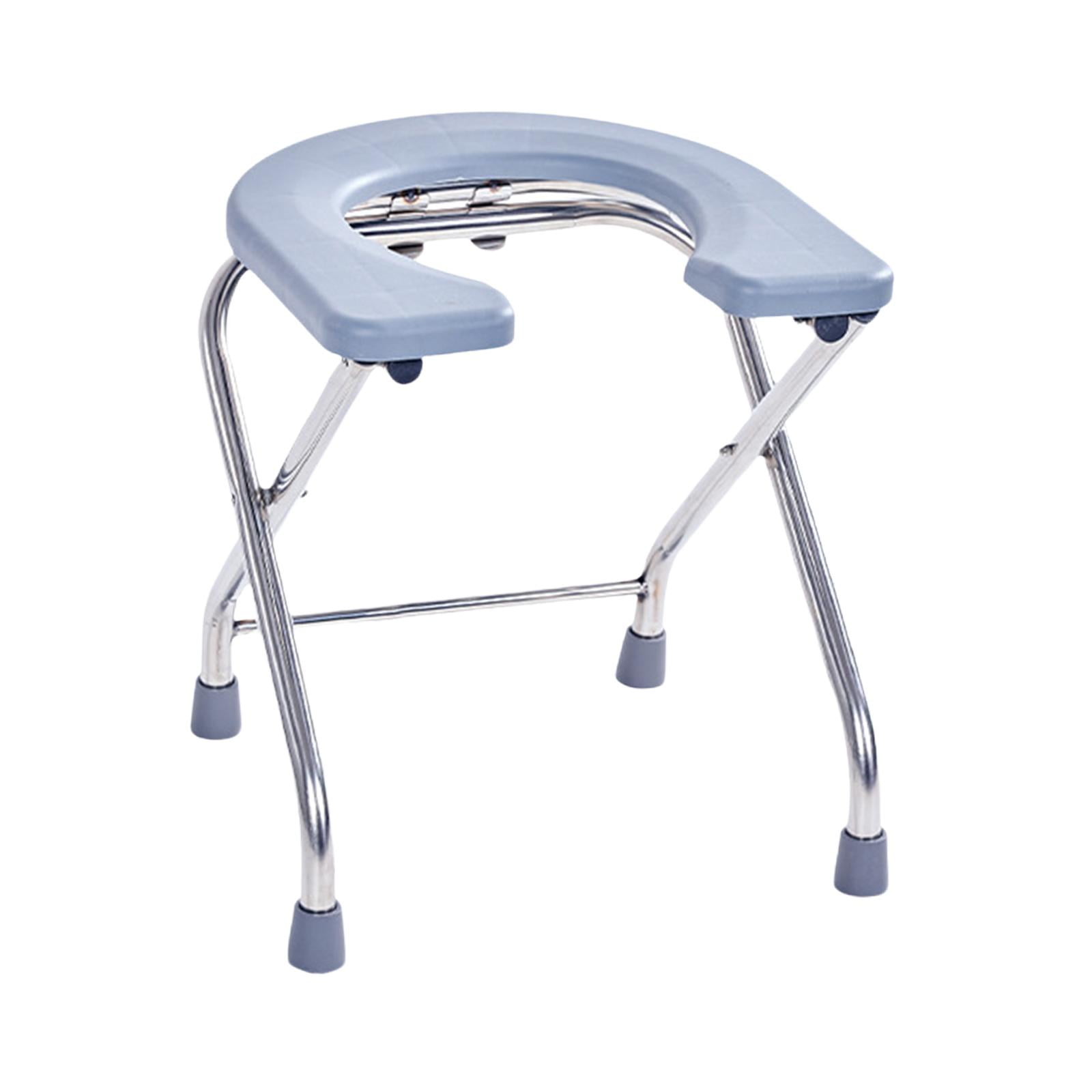 Magideal - Silla Cómoda Para Inodoro, Cómoda Junto A La Cama, Taburete Cómodo, Silla De Inodoro Resistente, Taburete, Silla De Baño Para Sitios De Construcción, Gris