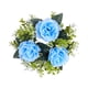 thumbnail image 3 of Candelabro Con Forma De Anillo Para Decoración Del Hogar, Para Celebraciones, Festivales, Casas De Campo, Color Azul, 3 of 5