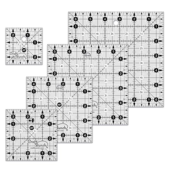 Regla Craft Bunch 6 cm, 7 cm, 9 cm, 11 cm, 14 cm - Pack de 5