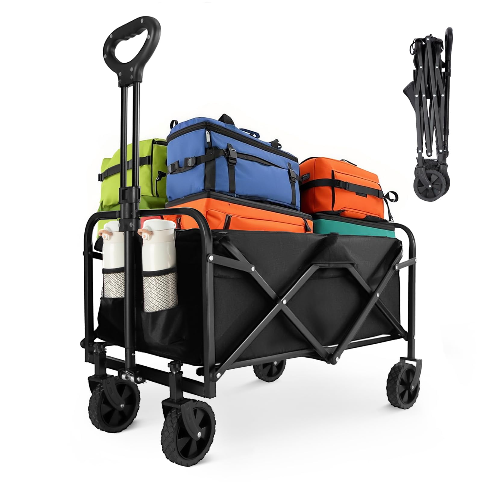 Vagón Plegable Pasamic Heavy Duty 100 Kg Negro