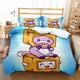 thumbnail image 2 of Lankybox Foxy Boxy Cute Cartoon 3D printed bedding Queen bedding set Customized King size bedding set Soft and comfortable, 2 of 5