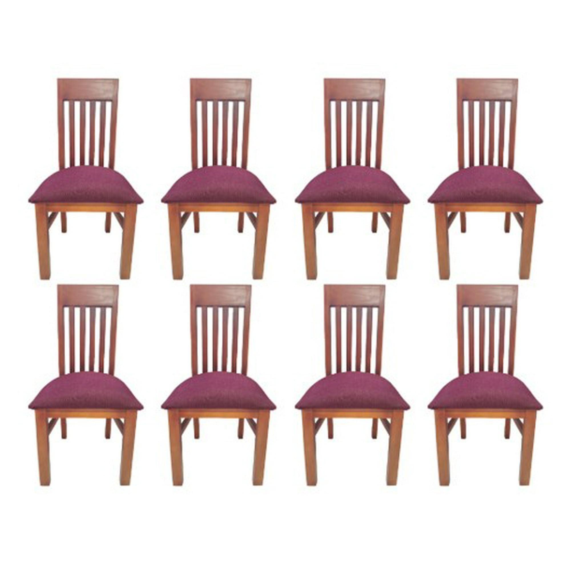 Koliat - Pack 8 Sillas Italia Caramelo Tapiz Burdeo