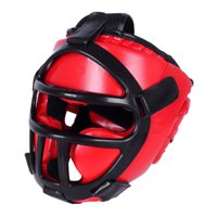 Ioensy - Casco De Boxeo Unisex Casco De Artes Marciales Portátil Mma Muay Thai Karate Color Rojo L
