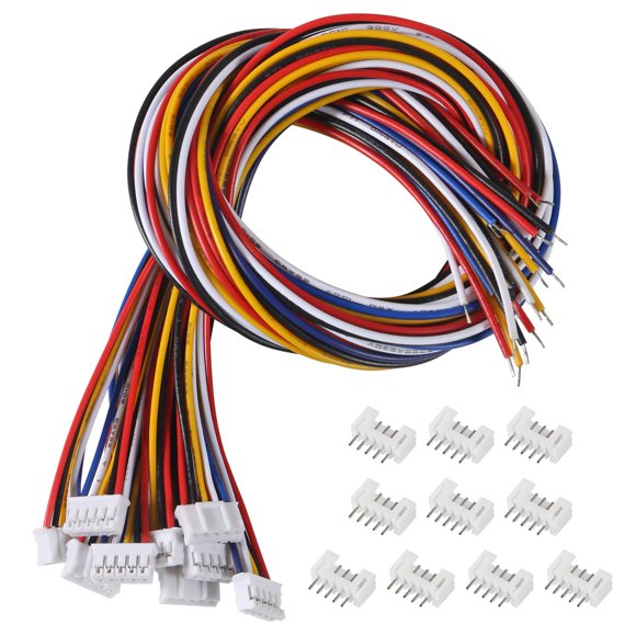 Kit de conectores JST Alinan 2.0 mm 5 pines 20 piezas + cable 30 cm