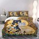 thumbnail image 1 of 3pcs Art Cat Decoration Painting Themed Bedding Set | Includes 1 Duvet Cover and 2 Pillowcases Polyester, 1 of 5