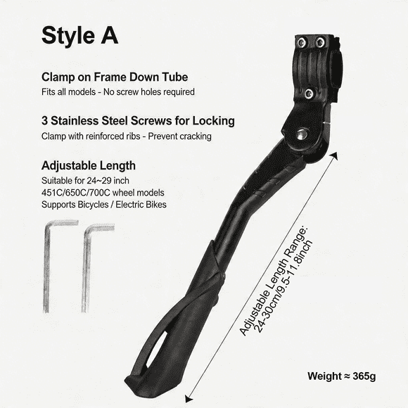 6MSKS Soporte De Soporte Para Bicicleta Para 20 pulgadas 24 pulgadas 26 pulgadas 29 pulgadas bicicleta kickstand bicicleta eléctrica kickstand soporte soporte lateral ajustable