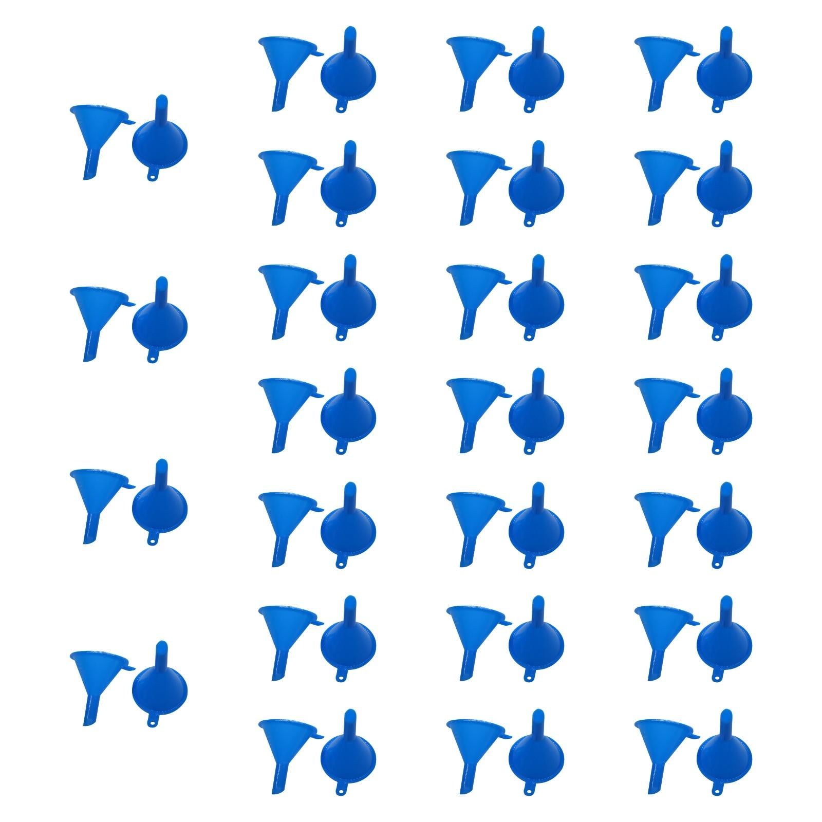 Magideal - 50 Piezas De Embudo Pequeño Conjunto De Transferencia De Líquido Embudo De Líquido Múltiple Líquido Pequeño Para Condiciones De Llenado Especias -sham Azul