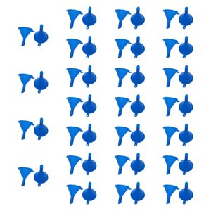 Magideal - 50 Piezas De Embudo Pequeño Conjunto De Transferencia De Líquido Embudo De Líquido Múltiple Líquido Pequeño Para Condiciones De Llenado Especias -Sham Azul