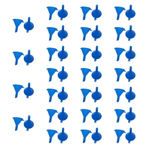 Magideal - 50 Piezas De Embudo Pequeño Conjunto De Transferencia De Líquido Embudo De Líquido Múltiple Líquido Pequeño Para Condiciones De Llenado Especias -Sham Azul
