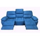 thumbnail image 5 of Sofa Reclinable Electrico CasaFactory 3 Cuerpos Felpa Azul USB, 5 of 6