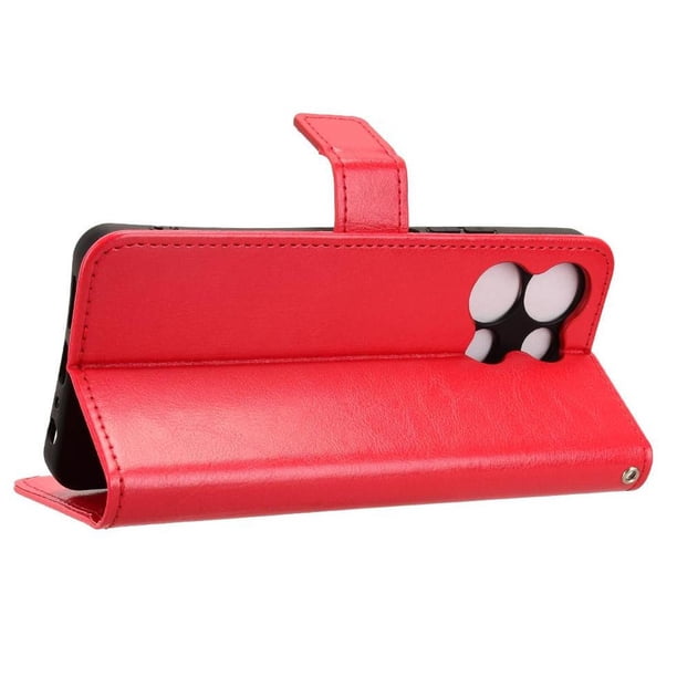 Funda tipo libro para TCL K32 5G, cartera todo‑en‑uno, funda multifuncional con tarjetero y correa de muñeca desmontable