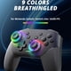 thumbnail image 2 of Controlador inalámbrico compatible con Switch/Switch Lite/Switch OLED/PC/teléfono, gamepad programable con RGB, emparejamiento por un toque para activar y función de vibración turbo, 2 of 9