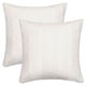 thumbnail image 1 of REGALWOVEN Paquete de 2 fundas de cojín decorativas de felpa suave, funda de almohada de granja, rayas, decoración del hogar blanca 18" x 18", 1 of 6