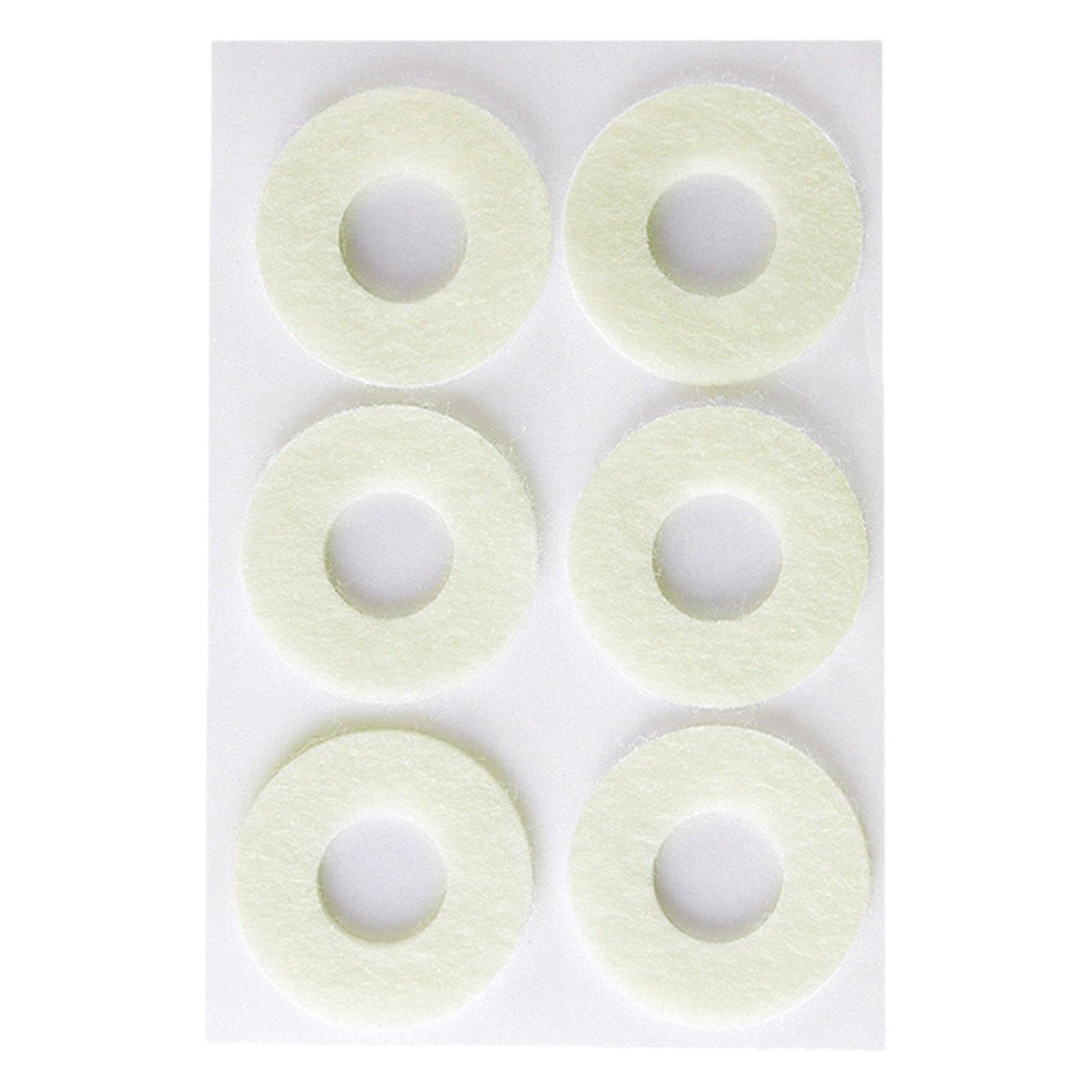 Ioensy - 6 Uds. Cojines De Fieltro Para Callos De Pies, Fáciles De Ajustar, Agradables A La Piel, Cómodos, Redondos