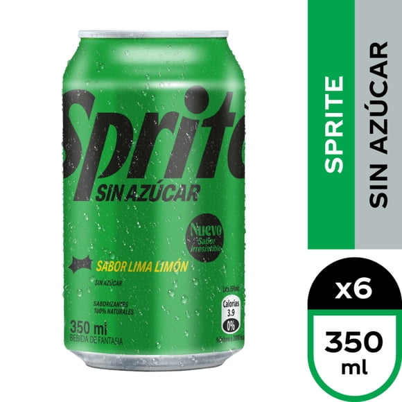 Bebida Lima Limón Sin Azúcar Lata, 6 Un