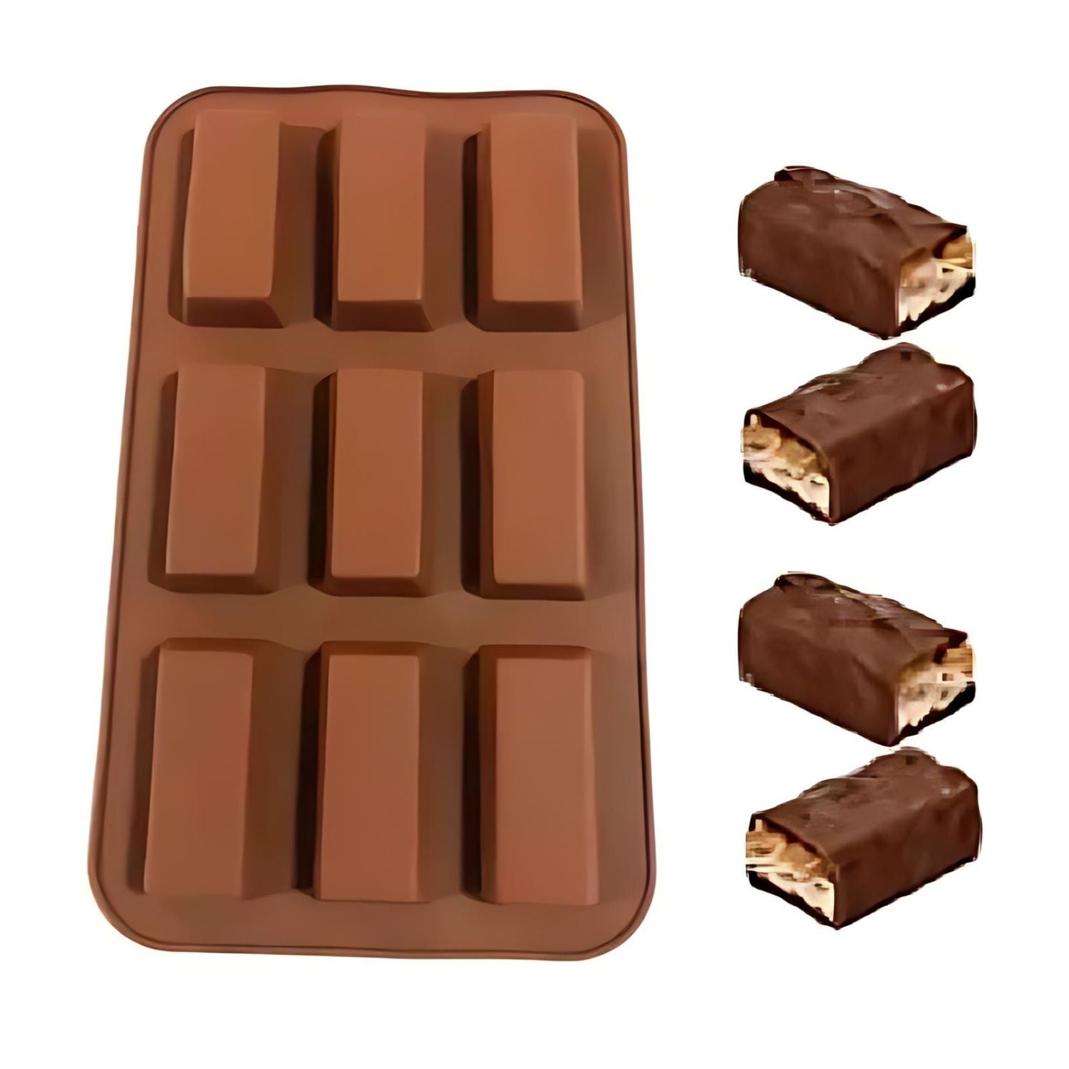 Disparo - Molde Para 9 Chocolates Barra Cereal Silicona Reposteria Cocina