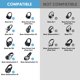 thumbnail image 2 of Almohadillas de repuesto para auriculares Powdiom QC35 y QC35ii de cuero y espuma, 2 of 7