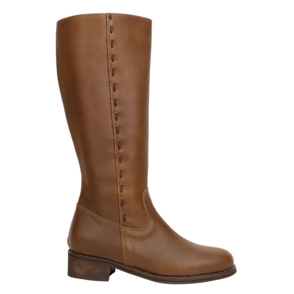Bota Exs Costuras Cuero Marrón