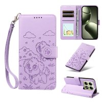 Funda Billetera Foxdock Compatible Con Xiaomi 14T, Diseño Perrito Tierno, Ranuras Para Tarjetas Y Soporte Plegable