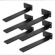 thumbnail image 1 of 6pzs 15cm Soporte Repisa Belug  Flotantes Montaje Pared Baño Cocina Negro, 1 of 5