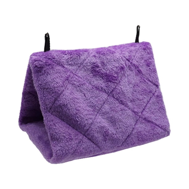 Casa Nido de Pájaros cálida para invierno, cama para pájaros y loros, hamaca cómoda, cobertizo, jaula para pájaros, cama para dormir, hamaca colgante violeta m