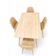 thumbnail image 3 of Juego de Comedor 4 Puestos Moderno – Mesa Color Madera con 4 Sillas Tapizadas Beige, 3 of 7
