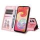 thumbnail image 4 of Funda tipo cartera FOXDOCK para Samsung Galaxy A04E , diseño girasol en relieve, cuero PU, cierre magnético, soporte y tarjetero, 4 of 5