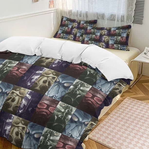 Machine Helmet Fallout Comforter Set Soft 3 Pcs Twin Bedding Sets Thicken for All Season